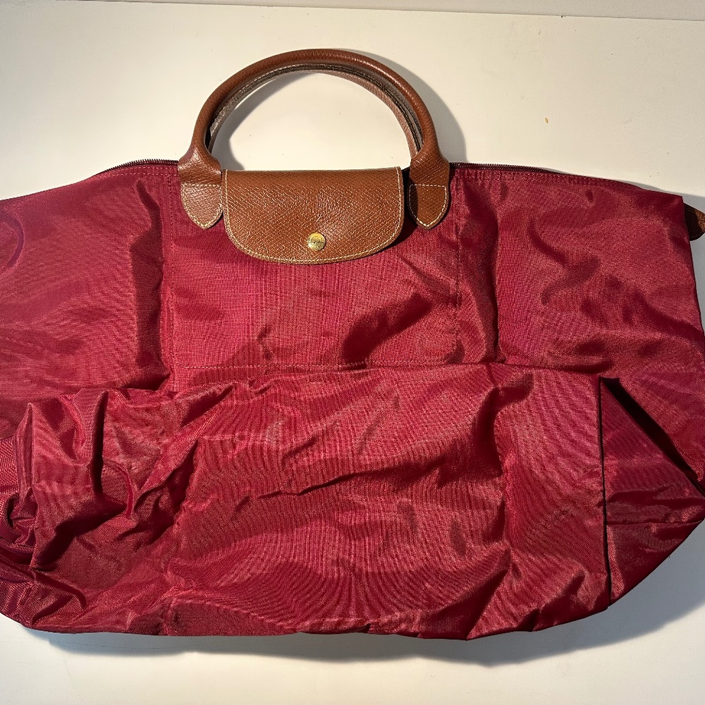 Longchamp Large Le Pilage Red Bag